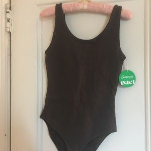 Pact Grey Bodysuit Size S